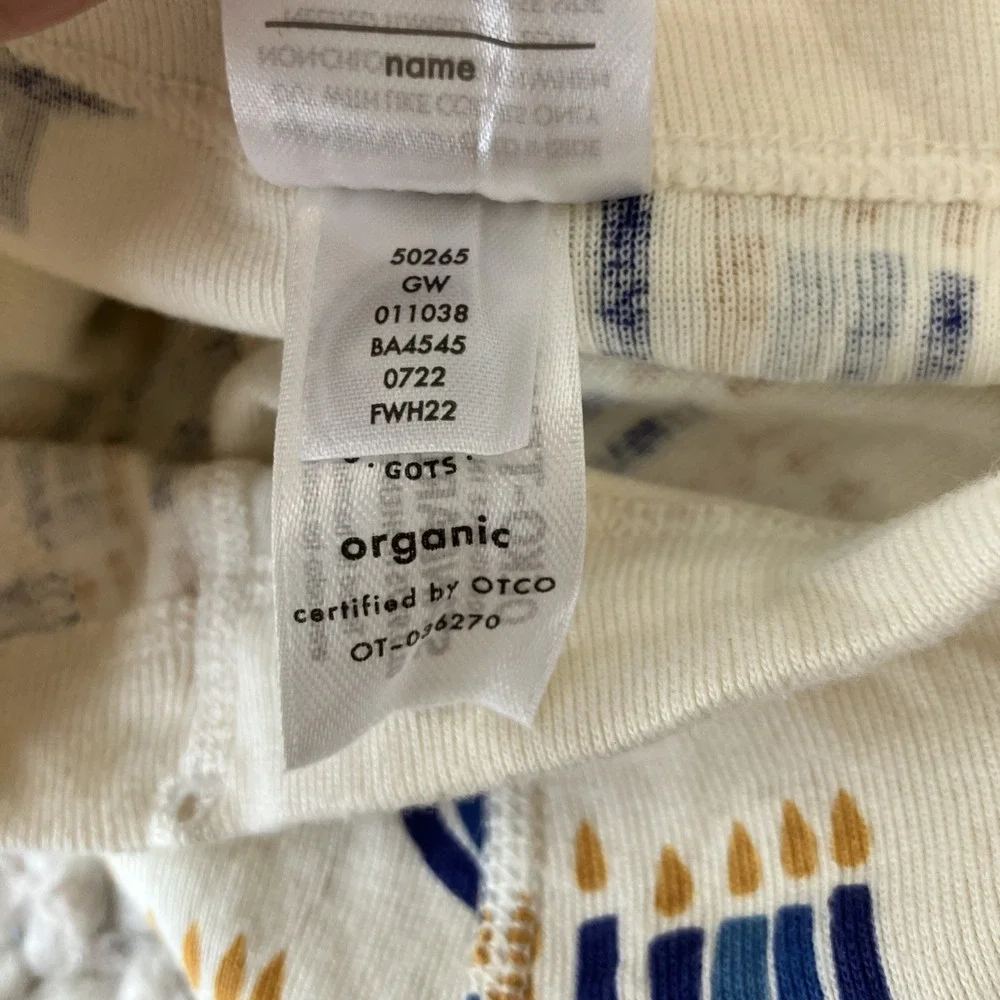 Hanna Andersson Holiday Hanukkah Menorah‎ Pet Dog Shirt PJ Sz Med Organic Cotton
